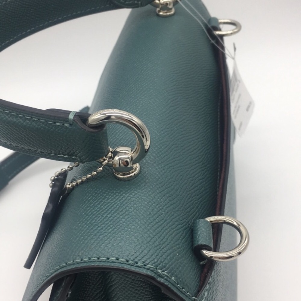 Coach Tilly Top Handle Dark Turquoise Cross Body - Picture 14 of 15